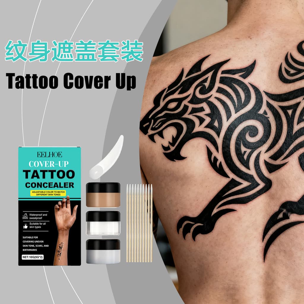 Corretivo de tatuagem invisível de longa duração, corretivo de tatuagem à prova d'água, cicatrizes, manchas escuras, rem