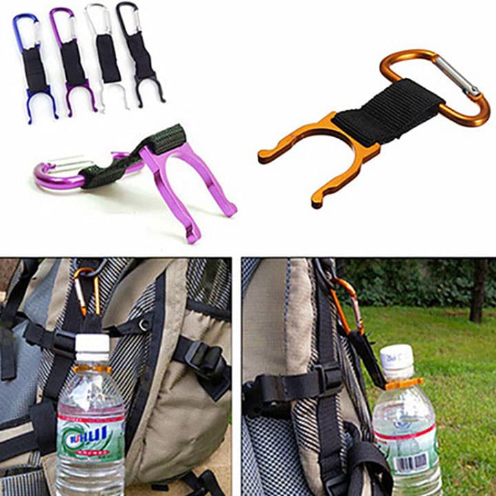 Bens de viagem ao ar livre no exterior viagem portátil multifuncional montanhismo garrafa de água pendurado fivela mochi