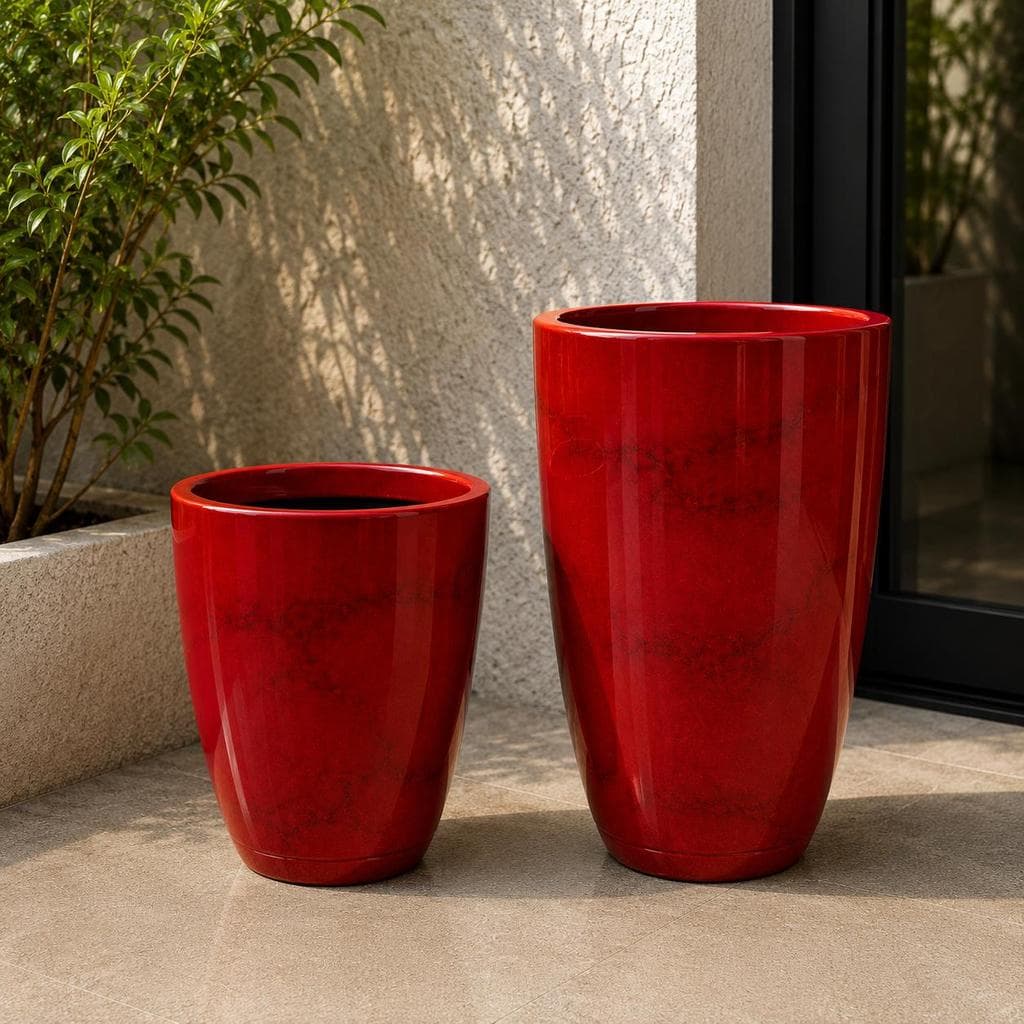 Kit Vasos Cone Bojo Liso para Decoração e Plantas N1 e N2 Moderno Resistente Elegante