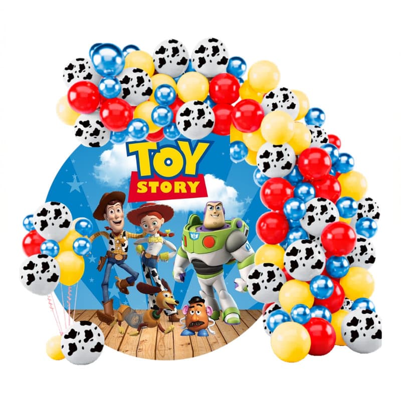 Kit 150 Balões Festa Toy Story + Fita Arco - Balão Bexiga Decoração Aniversário