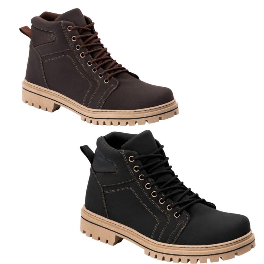 KIT 2 PAR DE COTURNO MASCULINO TÊNIS ADVENTURE CASUAL URBANO LENHADOR EM COURO VEGETAL