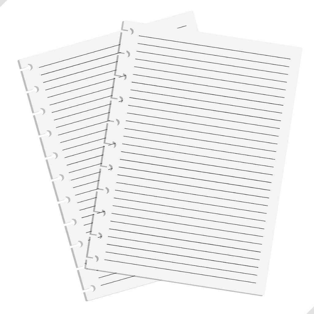Kit Refil Caderno Inteligente A4 11 Discos 80 Folhas Pautado Escolar Organização Faculdade