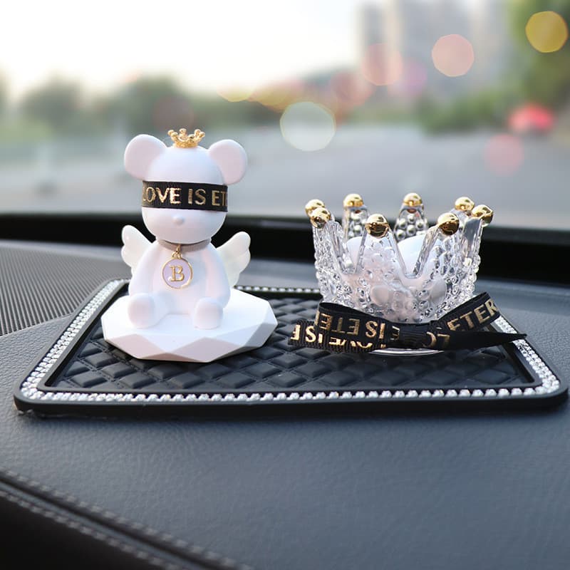 Acessórios interiores do carro ornamentos influenciador coroa temperamento feminino Console central do carro criativo bo