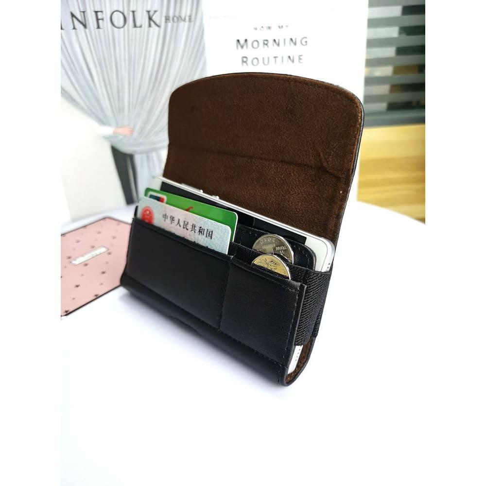 Cintura cruzada couro saco do telefone móvel saco de cintura masculino usar cinto saco do telefone móvel 23cm couro esti
