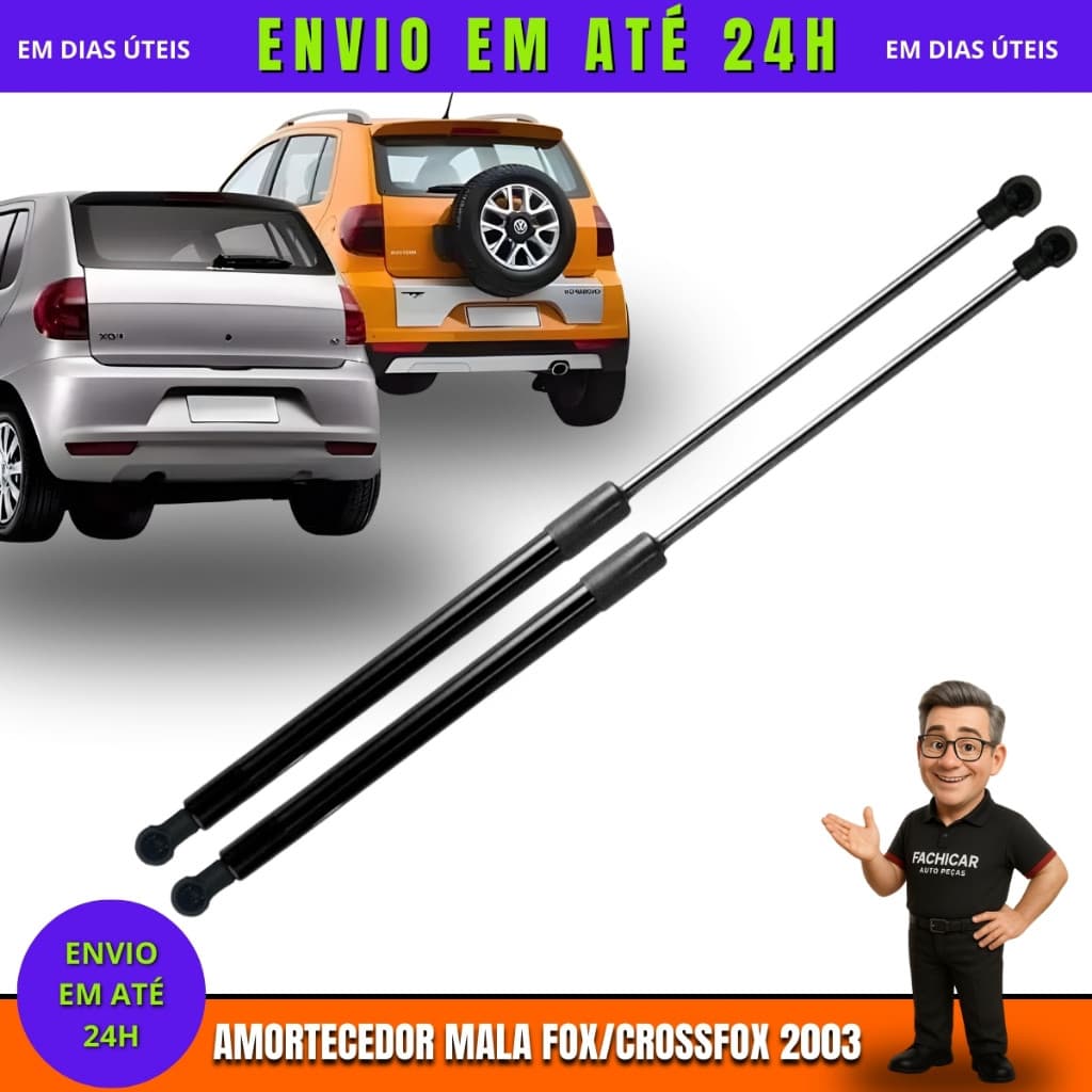 Amortecedor De Porta Mala Para Tampa Traseira Fox/CrossFox 2003 Até 2010