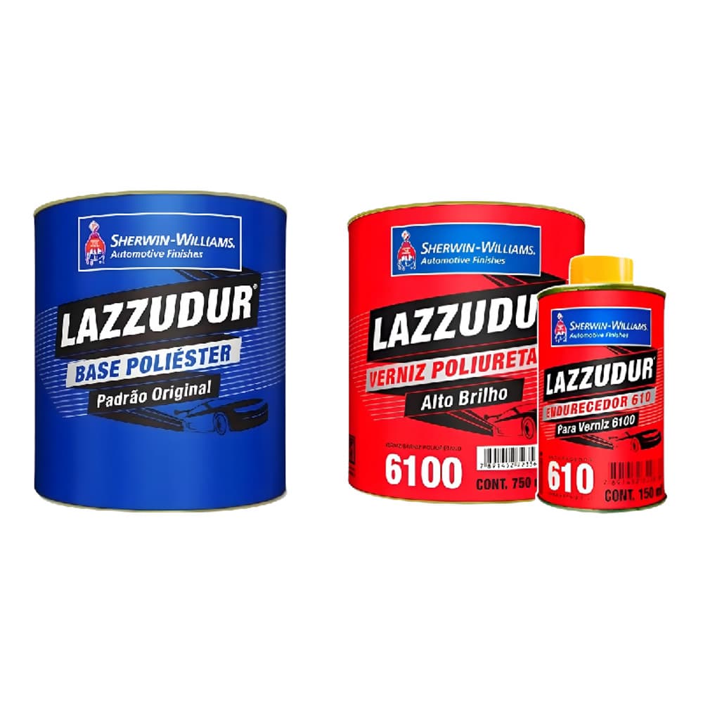 KIT LAZZUDUR PRATA LUNAR MET + VERNIZ POLIURETANO