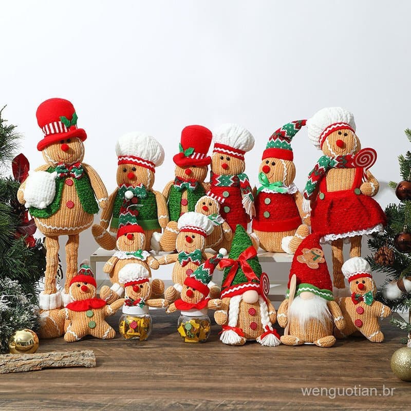 Decorações Criativas de Natal Boneco de Gengibre 30 Pequenos Pingentes de Boneco Boneco de Biscoito Festa Árvore de Nata