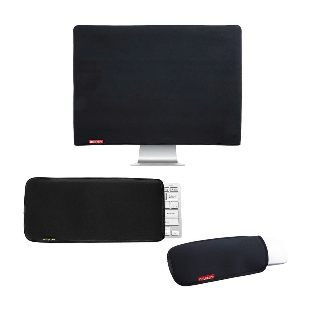 Combo Capa Compatível Apple iMac 24" + Case Teclado Magic Keyboard Padrão + Case Mouse + Escova + Pano Microfibra