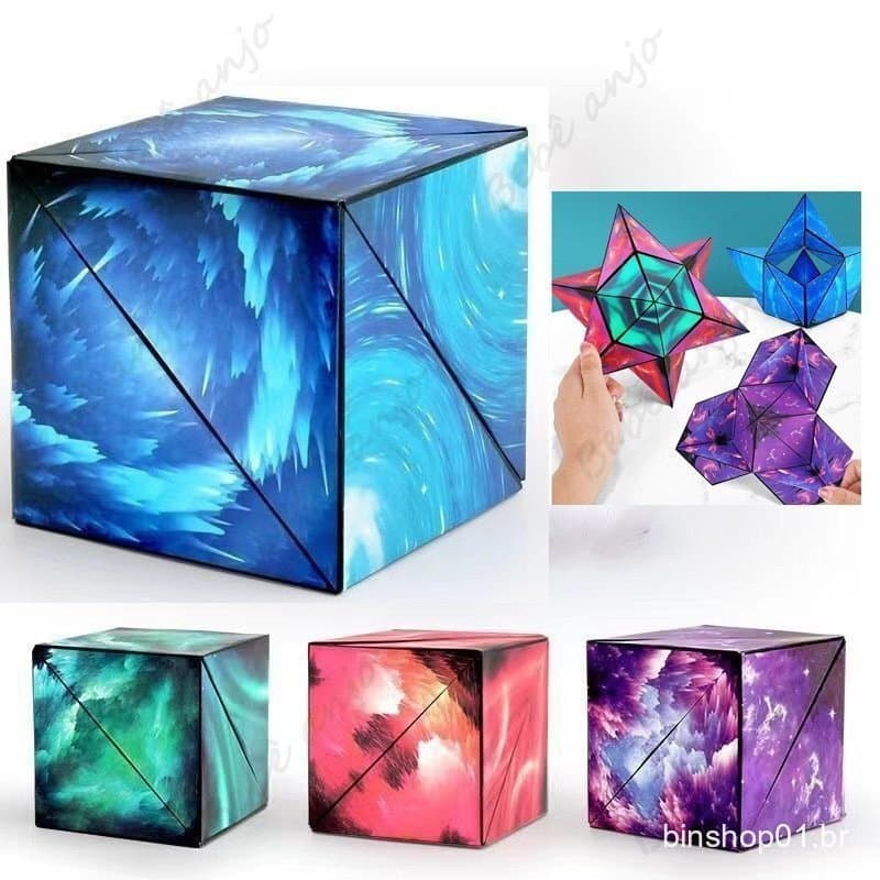 3D Magia Fidget Brinquedo Cubo Intercambiável Adultos Brinquedos Infinito Geométrico Estéreo Geometria Magnética Deforma