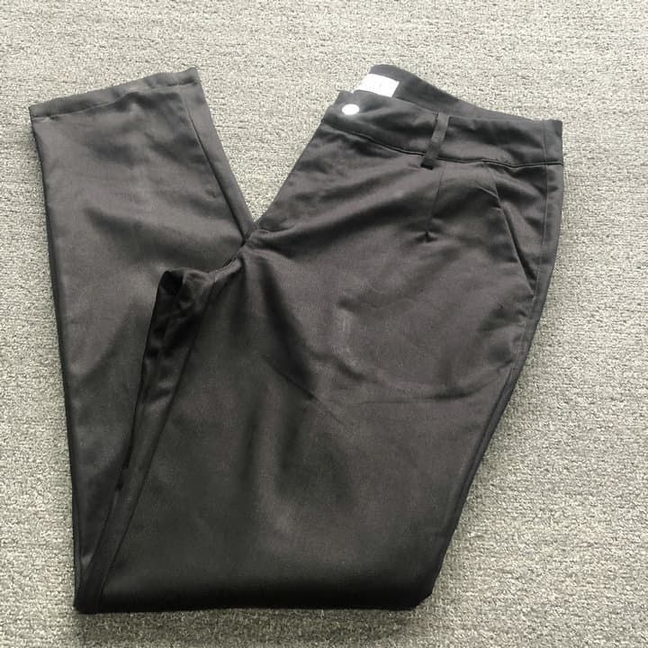 Calças de trabalho pretas primavera outono Casual All-Match simples calças de cor sólida estilo bem-estar