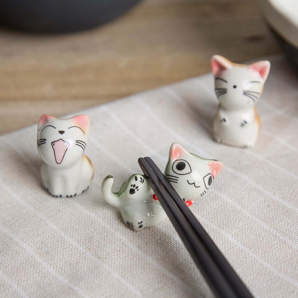 Criativo estilo japonês cerâmica Super bonito gatinho pauzinho resto público pauzinho resto pauzinho resto pauzinho trav