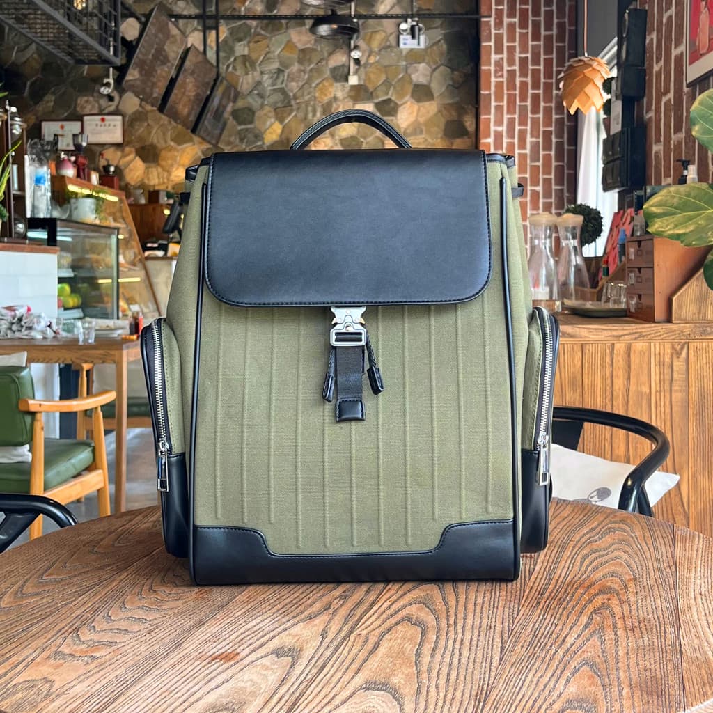 Wolf Road grande capacidade Retro Commuter lona mochila masculina negócios computador saco de viagem mochila na moda sim