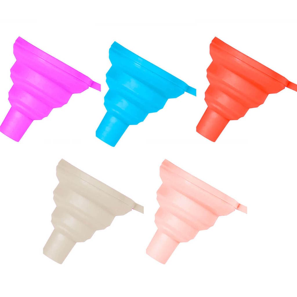 Funil de Silicone Retrátil Dobrável
