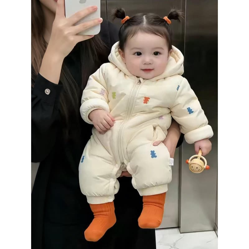 Macacão de bebê outono inverno forro de lã engrossado roupas de algodão quente macacão roupas recém-nascidos moda do beb
