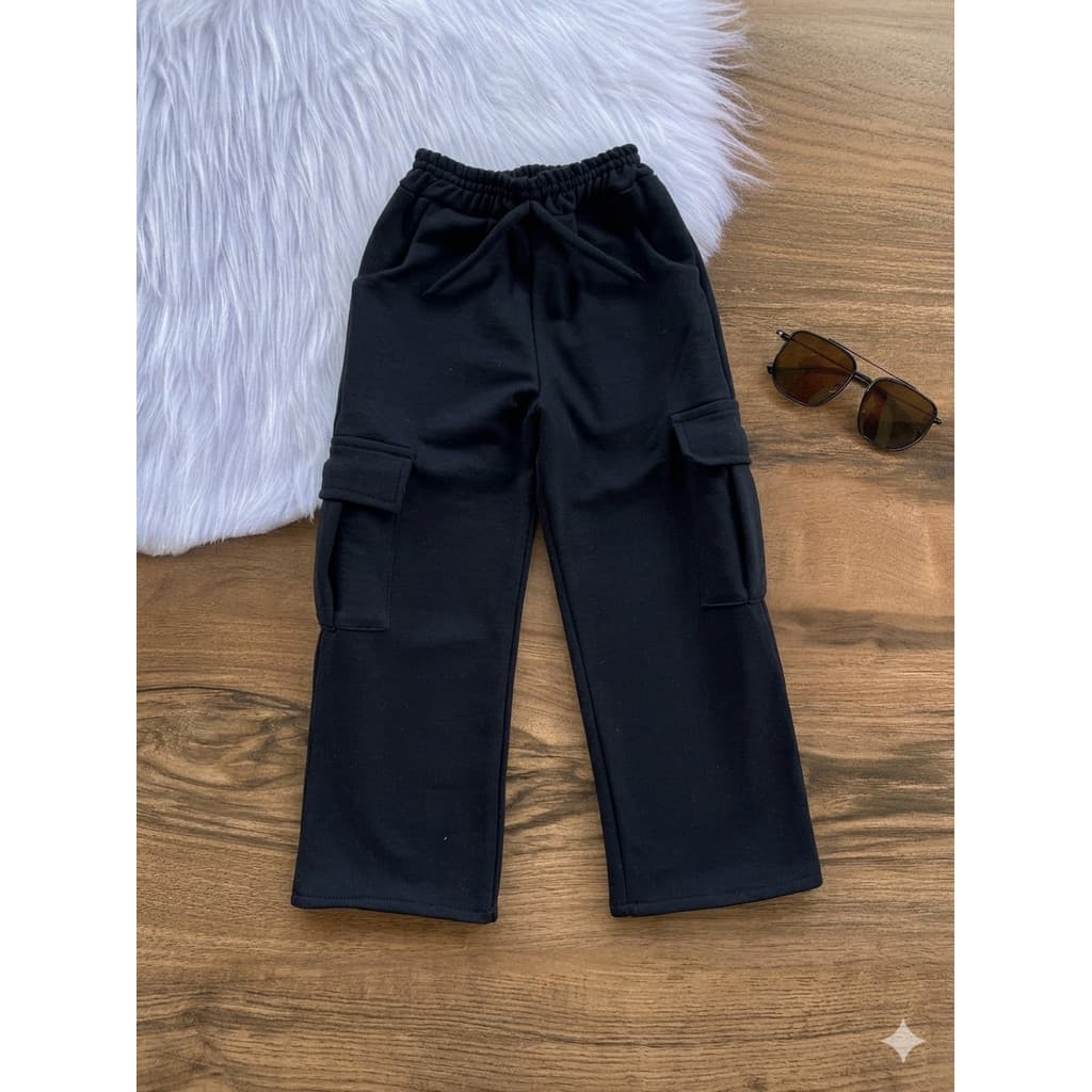 Calça Moletom Infantil e Juvenil Flanelada 4 a 16 Anos Moda Inverno Blogueirinha