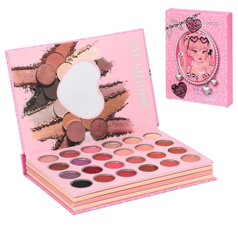 Paleta de Maquiagem para Olhos com 43 Cores de Pó Brilhante, Cosméticos Femininos, Livro Divertido de Maquiagem, Pó Bril