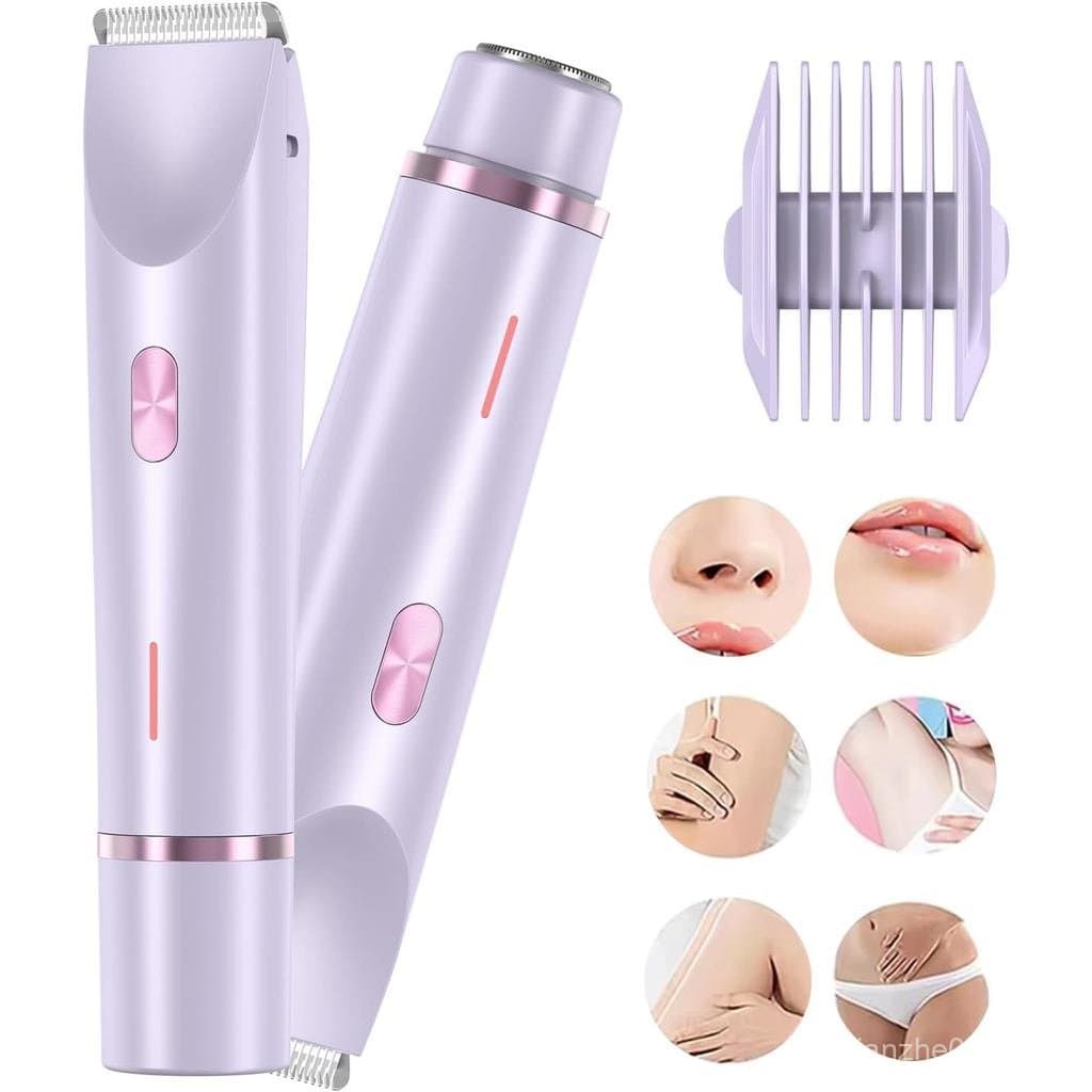 Silky Glow Razor Glow Aura, Aparelho de Barbear Feminino 2 em 1, Elétrico, com Cabeça Dupla, para Área do Biquíni, à Pro