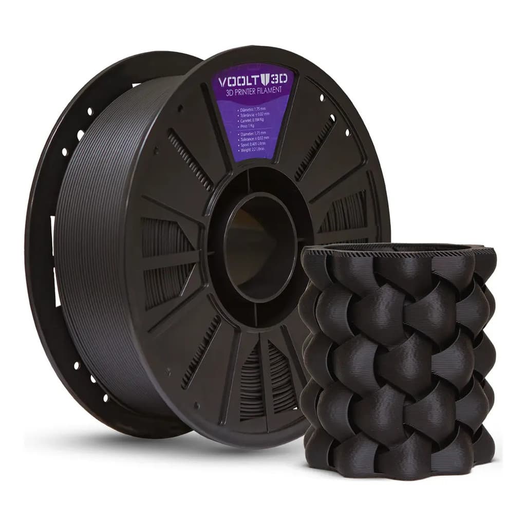 Filamento Pla Velvet Preto 1kg Preto Velvet