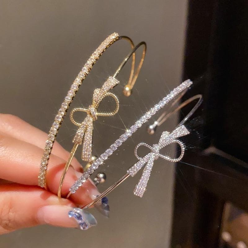Decorador Espumante Luxo Elegante Arco Borboleta Feminino Dupla Camada Abertura Pulseira Para Uso Diário Festa De Casame