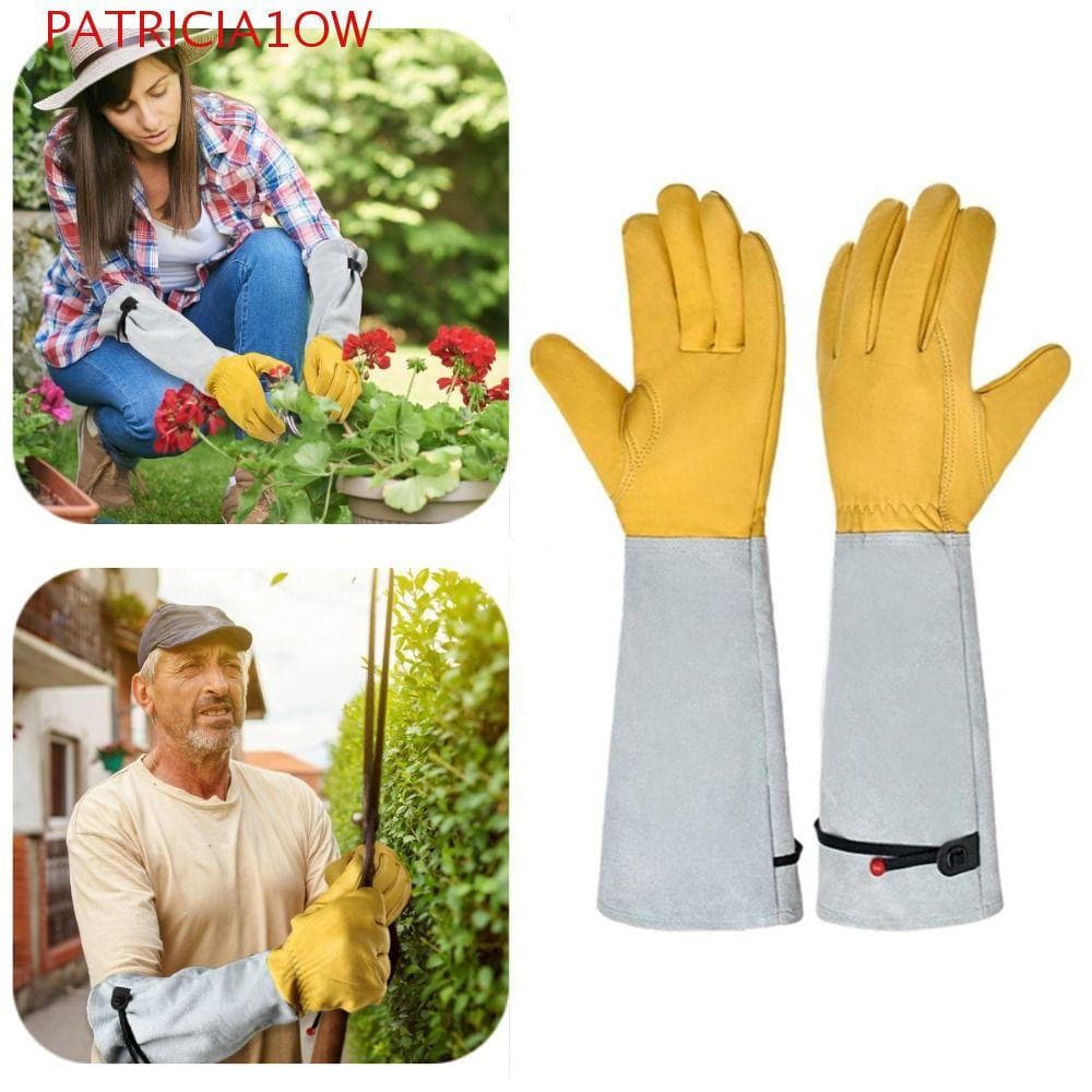 PATRICIA1OW Luvas De Jardinagem À Prova De Espinhos , Respiráveis De Proteção Do Trabalho Com Punho Ajustável , Mangas C