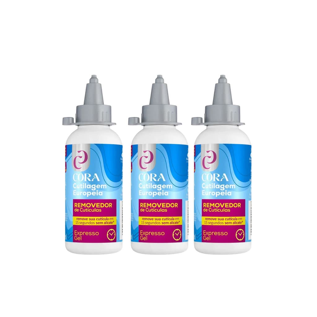 Kit c/3 Kinq Gel Remoção de Cutículas 100ml - Cora