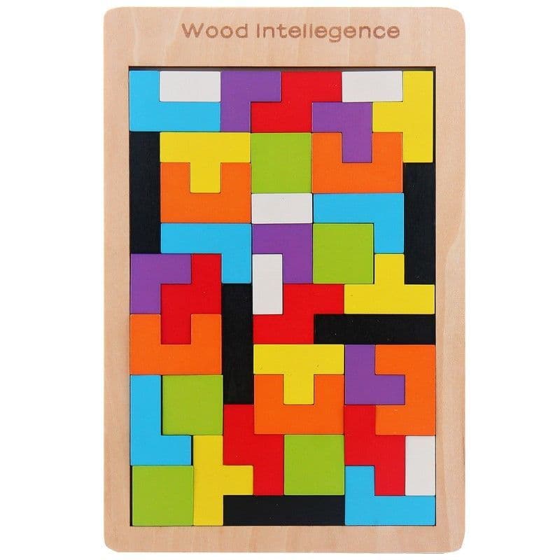 Tetris quebra-cabeça blocos de construção jardim de infância meninos meninas educação precoce quebra-cabeça Tangram cons