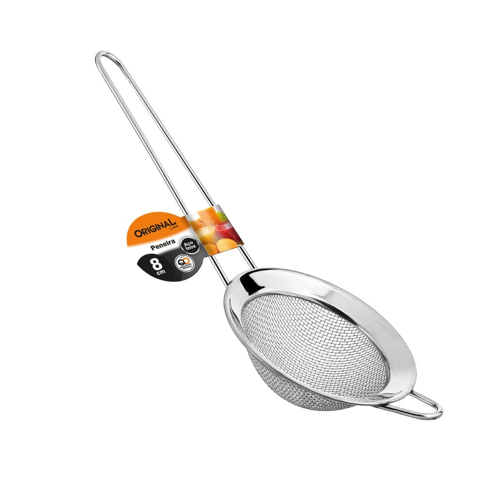 Peneira Aço Inox 8cm Coador Filtro De Sucos Cozinha
