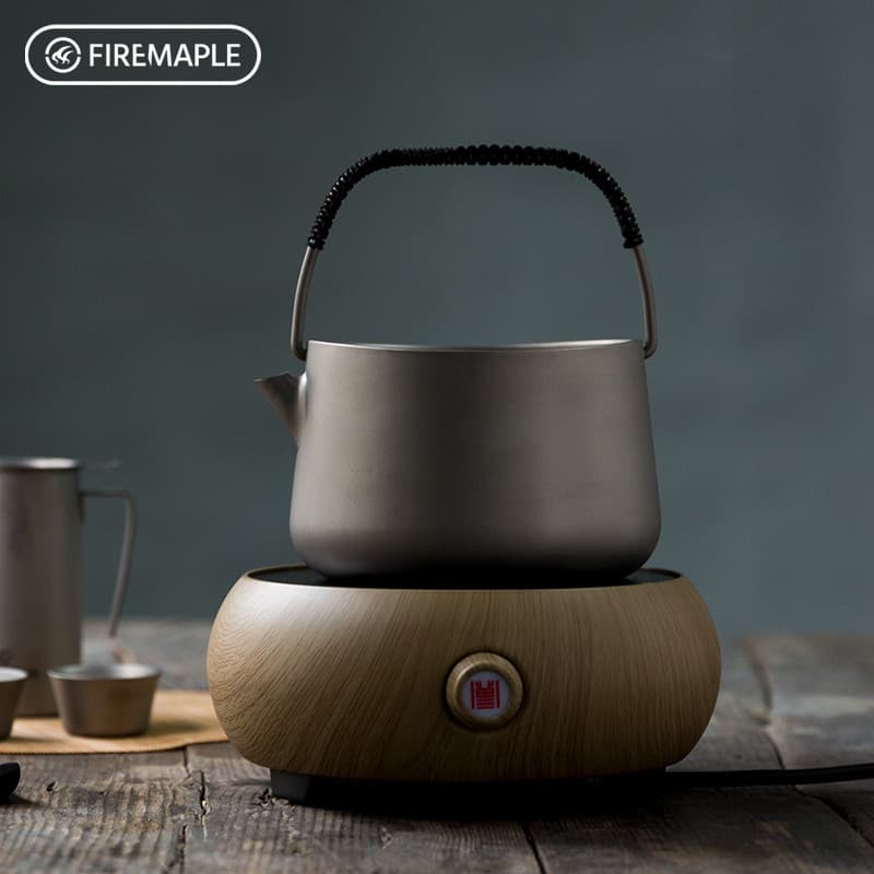 F fogo Maple Prajna titânio bule de café chaleira leve cercado forno chá fazendo bule chá degustação 1L presentes para p