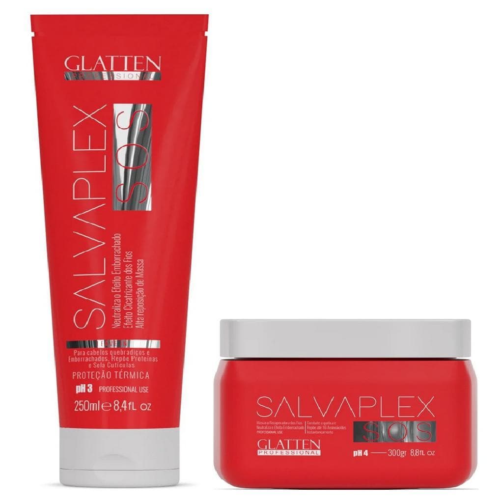 Glatten Salvaplex Máscara e Leave-in