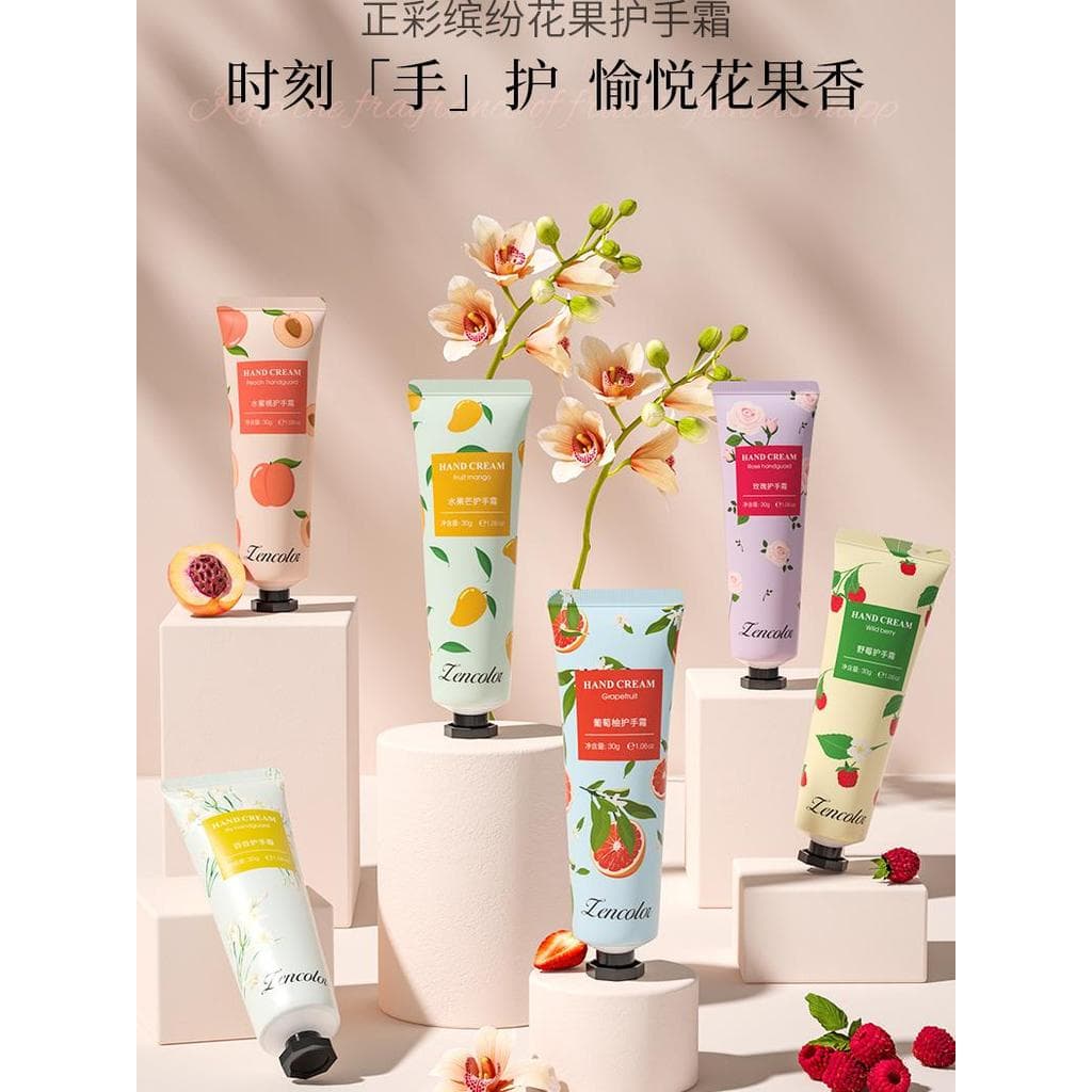 Fragrância genuína creme para as mãos feminino flor de cerejeira rosa lírio chá verde frésia camomila baga selvagem tora