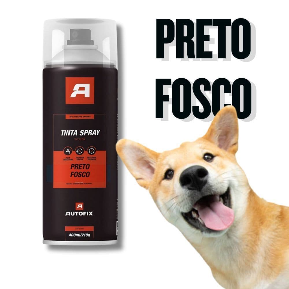 Tinta Spray Preto Fosco 400ml – Alta Qualidade Acabamento Impecável Versátil OK