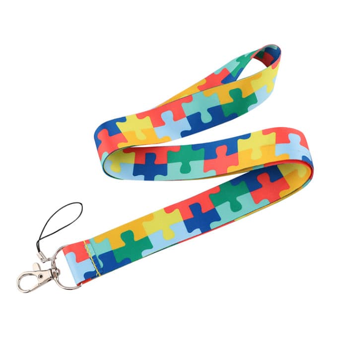 Cordão de Crachá / Porta Crachá / Cordão Identificação / Lanyard Tea Autismo