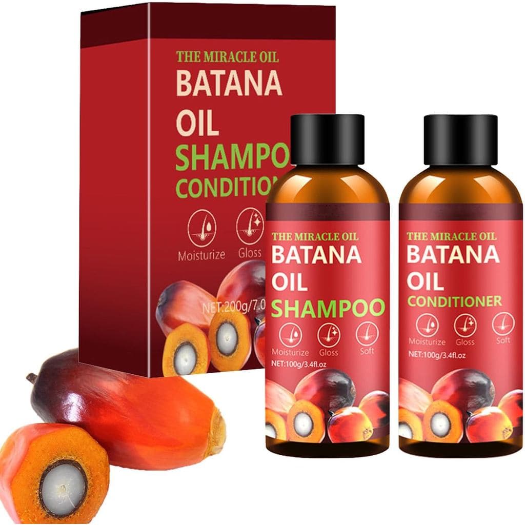Conjunto de Shampoo e Condicionador com Óleo de Batana, Óleo de Batana Orgânico Cru para Crescimento e Espessura do Cabe