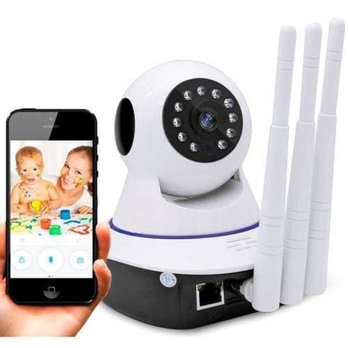 Babá Eletrônica Wi-Fi HD com Câmera e Três Antenas.