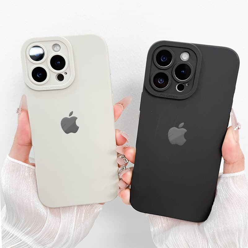 Capa Para iPhone 17 Pro Max Ar 16 15 14 13 12 11 XS XR 7 8 Plus Silicone Macia Apple Mark Etiqueta De Metal ZYCase