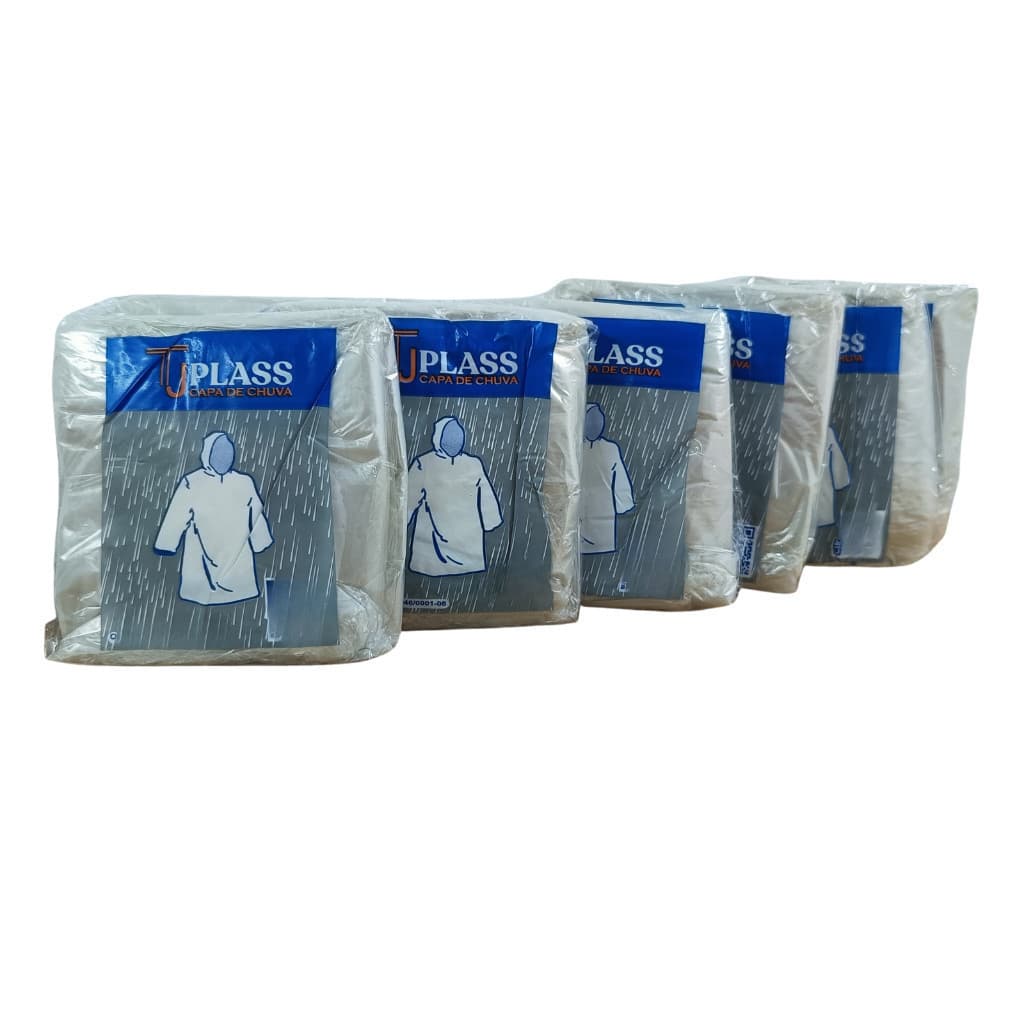 Kit com 10 Capa de chuva descartável transparente impermeável capa para show e eventos, trabalho ao ar livre