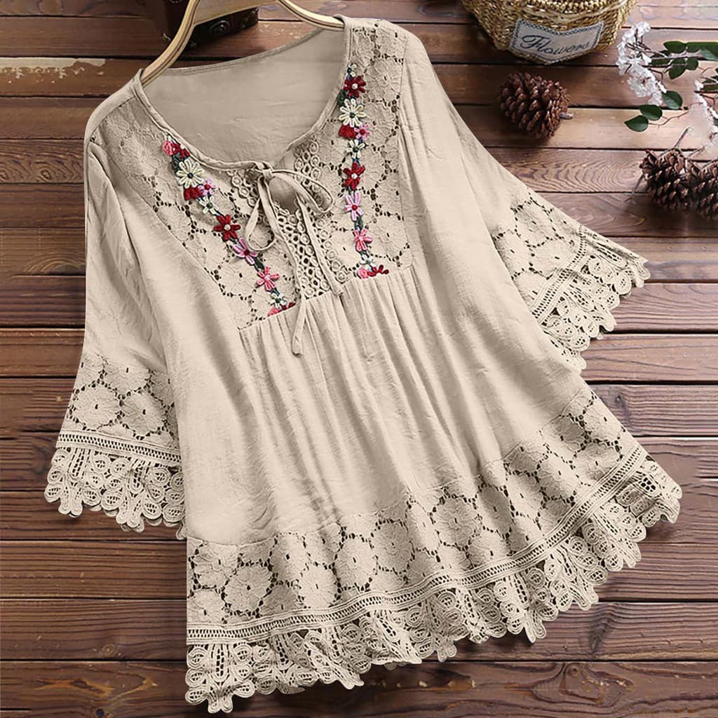 2026 Camisa Feminina Plus size casual slim Retrô Estampa De chiffon
