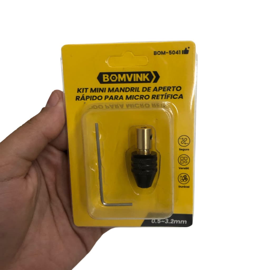 Kit Mini Mandril de Aperto Rápido para Micro Retífica – Universal e Prático