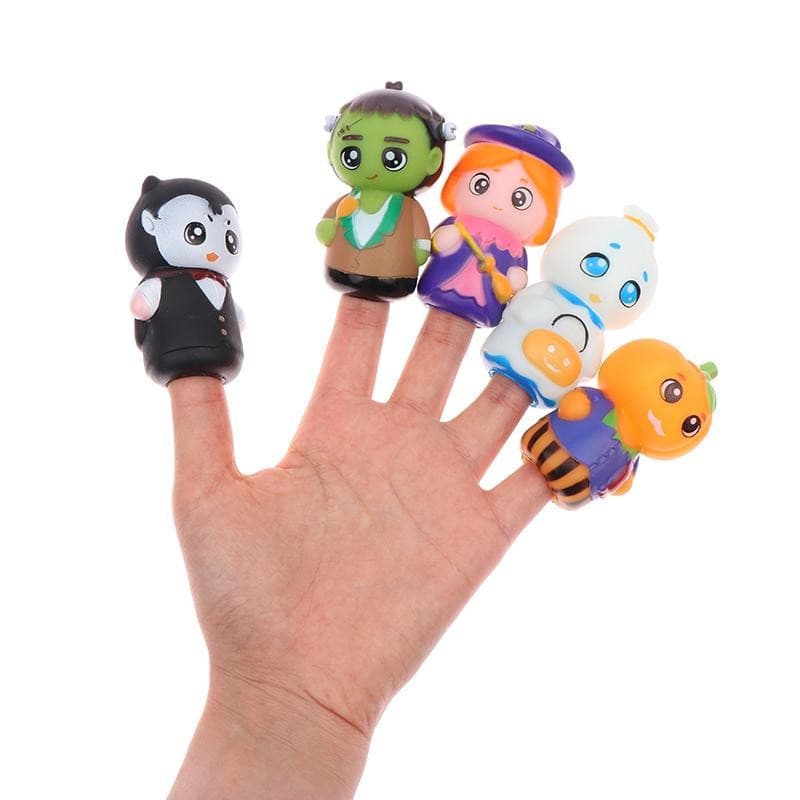 RoadGold 5 Pcs Crianças Natal Dedo Fantoche Brinquedo Conjunto Ano Novo Mini Storytelling Presente Educacional Brinquedo