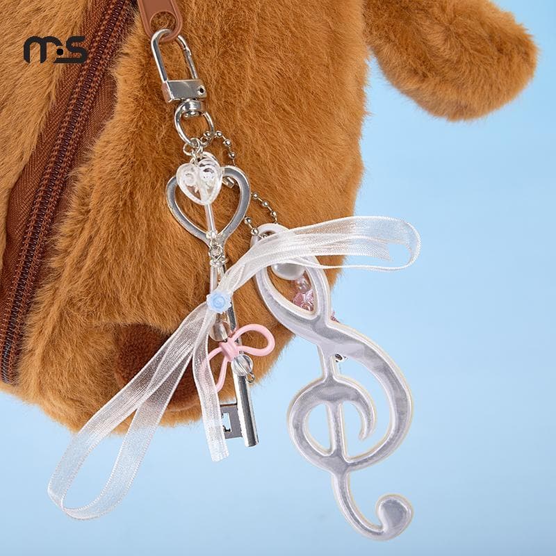 [Macrostars] Chaveiro Com Nota De Arco Simples , Pingente De Bolsa Criativa Adequado Para Entusiastas De Música , Presen