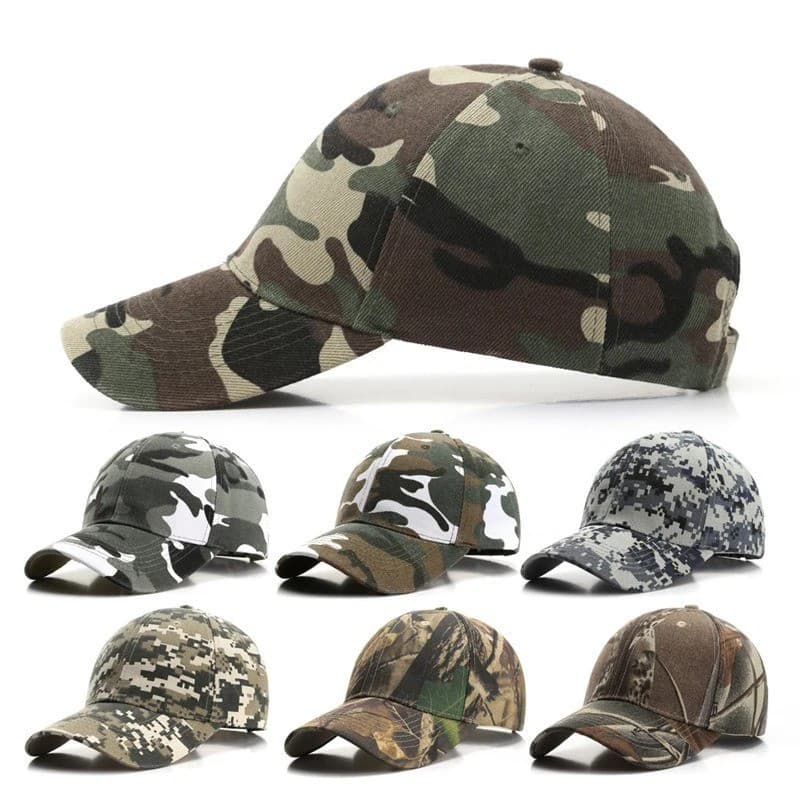 Chapéu Camuflado para Homens e Mulheres - Chapéu de Exterior com Padrão Camo, Design de Bico de Pato para Camping, Caça