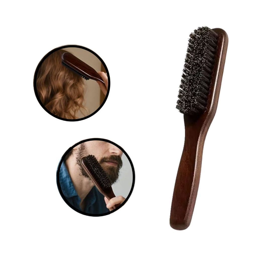 Escova Escovinha Pente Madeira Barba Cabelo Bigode Disfarce