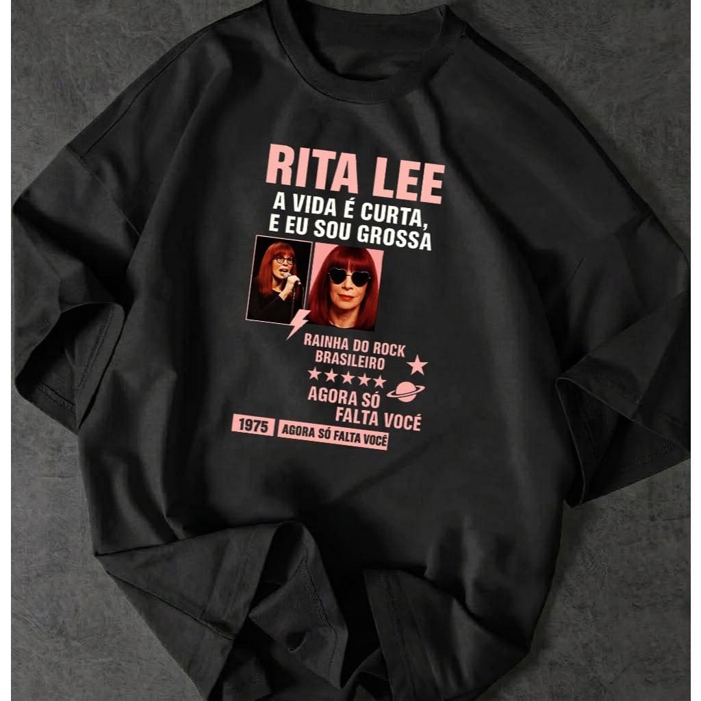 Camiseta Vintage Unissex Rita Lee ALGODAO TODOS MODELOS E TAMANHOS