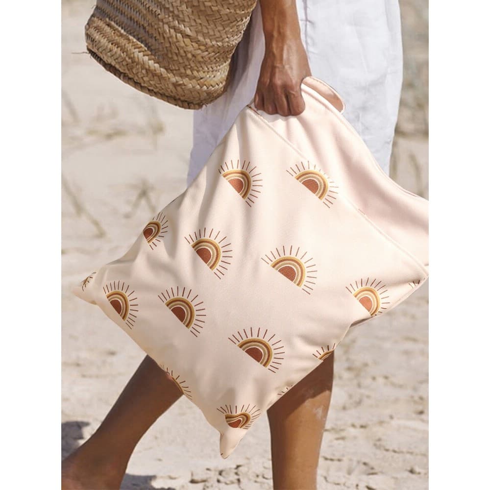 Seco molhado separação maiô roupas molhadas saco de armazenamento à prova dwaterproof água praia natação saco feminino m