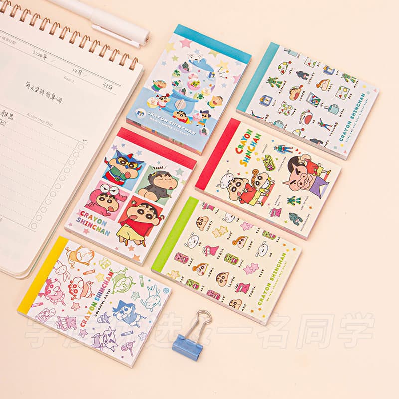 Japão Crayon Shin-Chan Mini bloco de notas portátil estudante engrossado bloco de notas bolso caderno inglês ra
