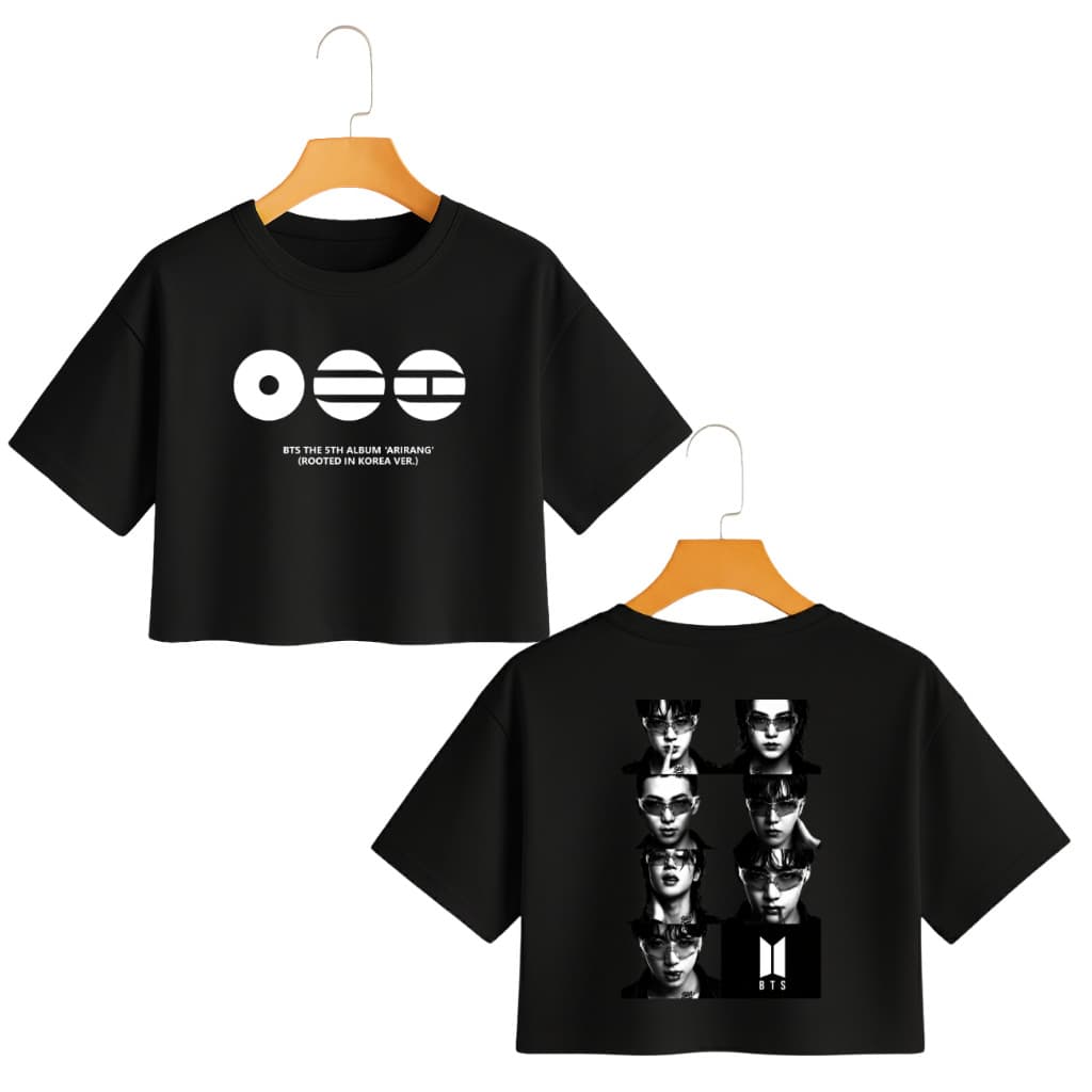 BLUSA CROPPED BANDA BTS K POP TENDENCIA ESTILO ARMY