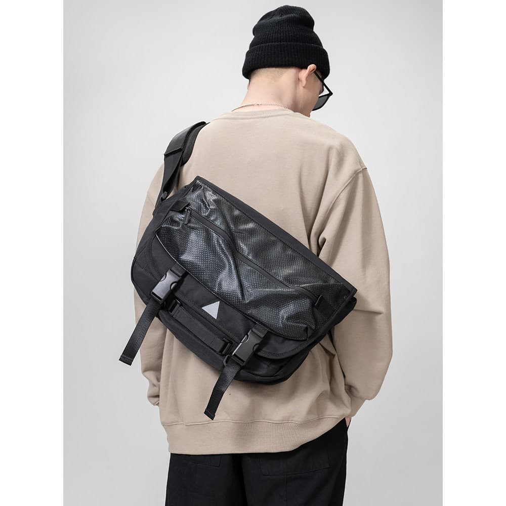 ABOYS funcional saco do mensageiro dos homens Street Wear grande capacidade japonês ferramentas bolsa de ombro Commuter