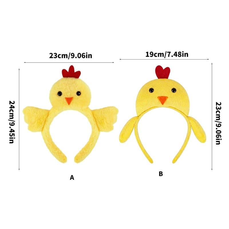 Opalineer Kids Costume Hair Hoop Cute Chick Design Elástico Confortável Headwear Adereços