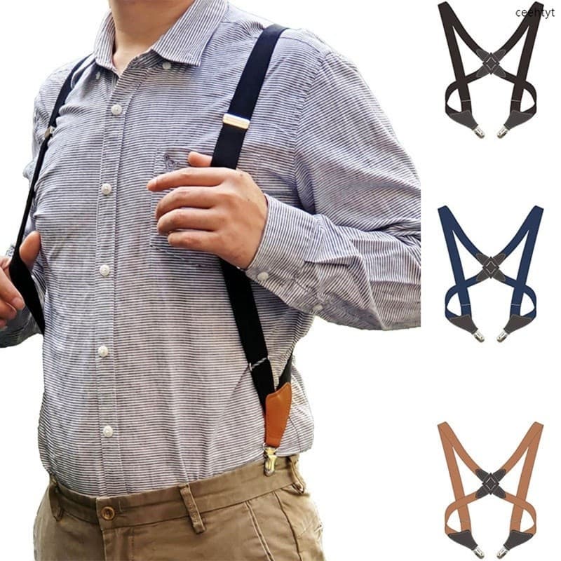 Unissex Masculino Feminino Suspensórios Clipes Adulto Cintas Vintage Casual Suspender Calças Suporte Multi-Função Cinta