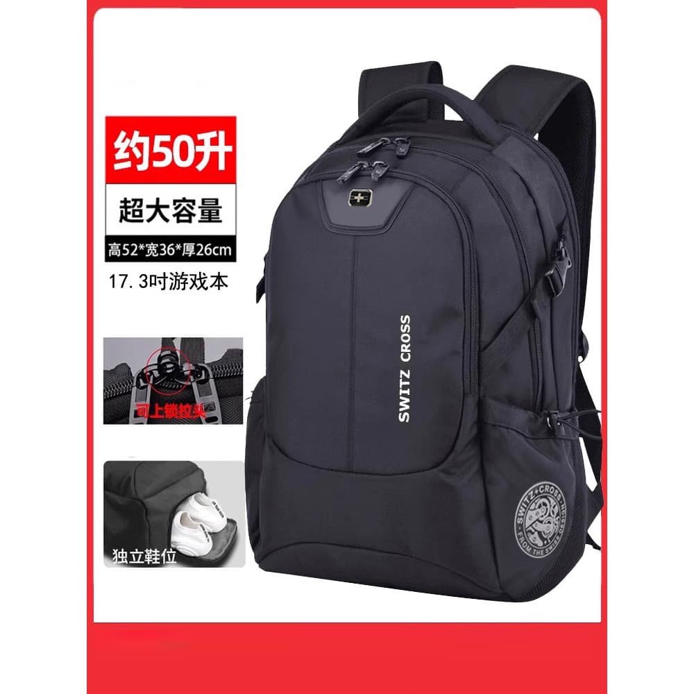 Mochila Suíça Grande Capacidade Computador de Viagem de Negócios Alunos do Ensino Médio Mochila Leve Viagem de Negócios